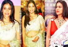 Sleeveless புடவையில் போஸ் கொடுத்த மின்சார கனவு கஜோல் !