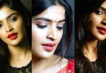 புடவையில் கிளாமர் போஸ் கொடுத்து புகைப்படங்களை வெளியிட்ட சஞ்சிதா ஷெட்டி !