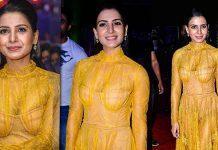 இது ஸ்பெஷல் தரிசனம்… மேலாடையை வெட்டி முன்னழகை காட்டிய சமந்தா!!