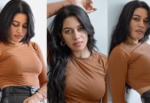 தாறுமாறான கவர்ச்சியில் சூடான போஸ் கொடுத்த மிருணாளினி ரவி!!