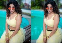 ஐயோ இவ்ளோ இறக்கம் தாங்காதுமா… மூர்க்கத்தனமாக காட்டி ரசிகர்களை சூடாக்கிய சாக்ஷி அகர்வால்!!