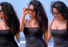 உங்களை பார்த்து கடலே சூடாகுது.. நீச்சல் உடையில் படுமோசமான போஸ் கொடுத்த பூனம் பாஜ்வா!!