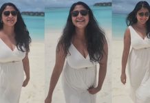 கடற்கரையில் கவர்ச்சி உடையில் செம சூடான வீடீயோவை வெளியிட்ட கனிகா!!