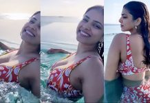 கவர்ச்சி உடையில் செம சூடான போஸ் கொடுத்த மாளவிகா மோகனன்!!