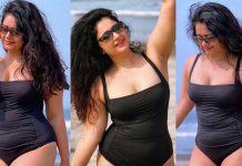 நீச்சல் குளத்தில் டாப் ஆங்கிள் வியூவில் தெறிக்கவிடும் பூனம் பஜ்வா!!