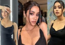 மாடர்ன் உடையில் அங்க அழகு தெரிய கவர்ச்சி போஸ் கொடுத்து ரசிகர்களை சூடேற்றிய ஜான்வி கபூர்!!