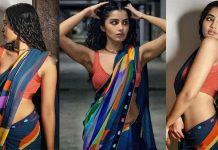 புடவையை விலக்கி விட்டு இடையழகை காட்டி சூடான போஸ் கொடுத்த அனுபமா பரமேசுவரன்!!