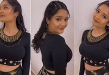 பின்னழகு எடுப்பாக தெரிய போஸ் கொடுத்து ரசிகர்களின் கவனத்தை ஈர்த்த ரித்திகா சிங்!!