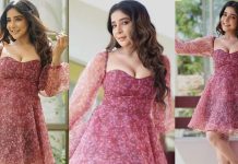 குட்டை கவுனில் முன்னழகை அப்பட்டமாக காட்டி ரசிகர்களை திக்குமுக்காட வைத்த சாக்ஷி அகர்வால்!!