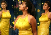 மஞ்சள் காட்டு மைனாவாக சும்மா நச்சுனு போஸ் கொடுத்த சினேகா!!