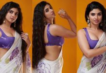 மாராப்ப விலக்கி முன்னழகை காட்டி மூச்சு முட்ட வைத்த பிரக்யா!!