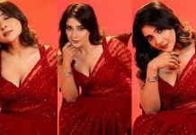 ட்ரான்ஸ்பரென்ட் உடையில் மொத்த அழகையும் காட்டி இளசுகளின் ஹார்ட் பீட்டை எகிற வைத்த சாக்ஷி அகர்வால்!!