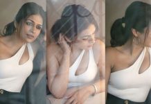 எடுப்பான அழகுகளை கும்முனு காட்டி ஹாட் போஸ் கொடுத்த ஷ்ரத்தா தாஸ்!!