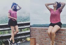 குட்டை டவுசரில் கும்முனு போஸ் கொடுத்து கலக்கும் அஞ்சனா ரங்கன்!!