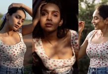 வெறும் அந்த ஆடையில் கவர்ச்சி போஸ்.. நடிகை சஞ்சனா வெளியிட்ட ஹாட் கிளிக்ஸ்!!