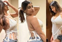 வெறும் சல்லடை போன்ற ஆடையில் வரம்பு மீறிய கவர்ச்சி போஸ் கொடுத்த யாஷிகா!!