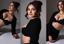 பிதுங்கும் முன்னழகை காட்டி வயசு பசங்க மனச கெடுக்கும் அமைரா தஸ்தூர்!!