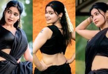 சேலையில் மொத்த அழகையும் ரசிகர்களுக்கு வெளிச்சம் போட்டு காட்டிய தர்ஷா குப்தா!!