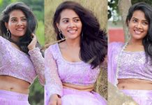 இடுப்பு மடிப்பை காட்டி இளசுகளை சுண்டி இழுக்கும் திவ்யா துரைசாமி!!