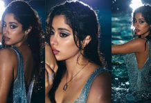 நனைந்த உடையில் செம சூடான போஸ் கொடுத்து இளசுகளை சூடாக்கிய ஜான்வி கபூர்!!