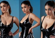 பிதுங்கும் முன்னழகை எடுப்பா காட்டி படுமோசமான கவர்ச்சி போஸ் கொடுத்த சானியா அய்யப்பன்!!