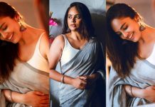 இறுக்கமான உடையில் அதை காட்டி கவர்ச்சி போஸ் கொடுக்கும் நந்திதா!!