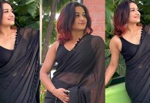 சேலையில் கட்டழகை காட்டி சும்மா நச்சுனு போஸ் கொடுத்த ரவீனா தாஹா!!