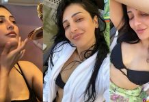 கவர்ச்சி உடையில் மார்க்கமான போஸ் கொடுத்த ஸ்ருதி ஹாசன்!!