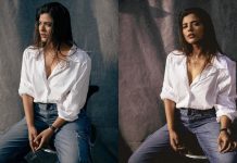 பட்டனை திறந்துவிட்டு முன்னழகு தெரிய கவர்ச்சி போஸ் கொடுத்த ஐஸ்வர்யா ராஜேஷ்!!