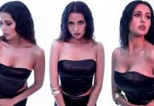 கவர்ச்சி ஆடையில் முன்னழகு தெரிய போஸ் கொடுத்த ரைசா வில்சன்!!