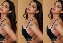 படுமோசமான உடையில் கவர்ச்சி போஸ் கொடுத்த நடிகை தர்ஷா குப்தா!!