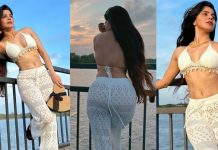 டிஷர்ட்டை ஒதுக்கிவிட்டு தொப்புள் அழகைக் காட்டி போஸ் கொடுத்த திவ்யபாரதி!!