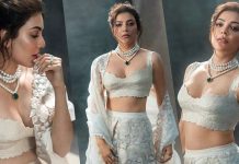 ஸ்டன்னிங்கான லுக்கில் கணவரோடு ரொமாண்டிக் போஸ் கொடுத்த காஜல் அகர்வால்!!