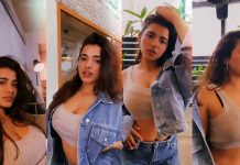 அரைகுறை ஆடையில் செம போஸ் கொடுத்த கெட்டிகா ஷர்மா!!