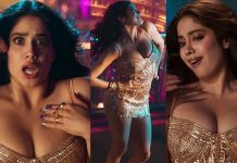 தொடையழகை காட்டி கவர்ச்சி போஸ் கொடுத்த ஜான்வி கபூர்!!