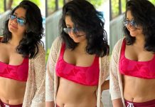 நீச்சல் உடையில் படுமோசமான கவர்ச்சி காட்டிய பூனம் பாஜ்வா!!