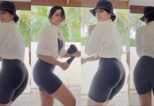 டைட்டான பேண்ட் அணிந்து பின்னழகைத் தூக்கிக் காட்டி போஸ் கொடுத்த மிர்னாளினி ரவி!!