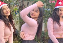 உடலோடு ஒட்டிய உடையில் முன்னழகு எடுப்பாக தெரிய போஸ் கொடுத்து ரசிகர்களின் சூட்டை கிளப்பிய ரவீனா தாஹா!!