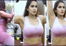 டைட் உடையில் உடற்பயிற்சி செய்யும் வீடியோவை வெளியிட்ட சம்யுக்தா!