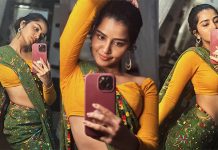 சேலையில் அந்த இடத்தை காட்டி செம சூடான போஸ் கொடுத்த அனுபமா!!