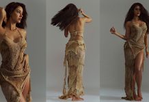 அங்க அங்க கிழிஞ்சி தொங்கும் கவர்ச்சி உடையில் வழுவழுப்பான தொடையை காட்டிய திஷா பதானி!!