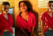 சட்டை பட்டனை திறந்து விட்டு மார்க்கமான போஸ் கொடுத்து இளசுகளை திக்குமுக்காட செய்த திவ்ய பாரதி!!