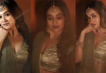 முன்னழகை இறக்கி காட்டி ரசிகர்களை திக்குமுக்காட செய்த காவியா அறிவுமணி!!