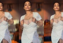 அப்பட்டமாக மார்பழகைக் காட்டி ரசிகர்களை சூடேற்றிய நடிகை கிரண்!!