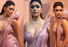 கவர்ச்சி உடையில் மார்க்கமான போஸ் கொடுத்த மிருணாள் தாக்கூர்!!