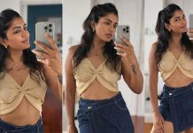 மேல ஒன்னும் போட்டு மறைக்காம உள்ளாடையுடன் போஸ் கொடுத்த ஈஷா ரெப்பா!!