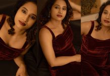 டாப் ஆங்கிளில் முன்னழகு தெரிய போஸ் கொடுத்த பூஜா ராமச்சந்திரன்!!