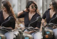 சட்டை பட்டன கழட்டி விட்டு அந்த இடத்தை காட்டி கவர்ச்சி போஸ் கொடுத்த ப்ரீத்தி சர்மா!!