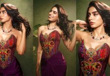 கவர்ச்சி உடையில் செம சூடான போஸ் கொடுத்த நடிகை ஸ்ரீதேவியின் இளைய மகள் குஷி கபூர்!!