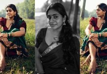 முந்தானையை விலக்கி விட்டு அந்த இடத்தை அப்பட்டமாக காட்டிய நிமிஷா!!